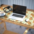 thumbnail image 3 of 35.4x15.7 Inch Gaming Mouse Pad, Non-Slip Stitched Rubber Desk Mat for Desktop & Laptop,Cat Paw Print Orange Pattern, 3 of 6