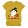 thumbnail image 5 of Leey-World Halloween Tshirt for Women Halloween T-Shirt Women Vintage Halloween Graphic Tee Short Sleeve Fall Tops, 5 of 7