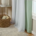 thumbnail image 3 of TOWN & COUNTRY LUXE Talia Double Layer Indoor Curtains, Sheer and Room Darkening Blackout, Grommet Top, Energy Efficient, 2-Pack Set, 52"x108", Mint Green, 3 of 11