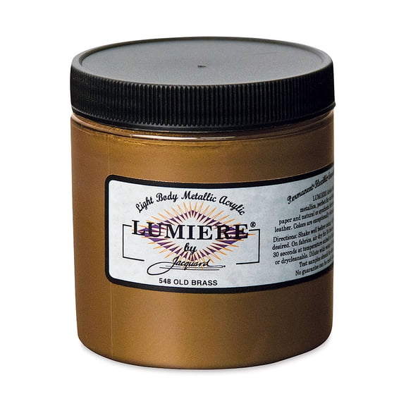 Jacquard Lumiere Acrylic - Old Brass, 8 oz Jar