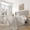 Beige, variant on Frostbloom Queen Size Linen Fabric Upholstered Bed with Wingback Headboard, Beige