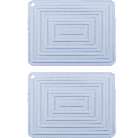 

Silicone Trivets for Hot Dishes Pots and Pans Hot Pads for Kitchen Counter Silicone Pot Holders Mats Multi Use Table Trivet Mat Light Blue