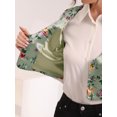 thumbnail image 5 of Traje De Navidad Para Mujer Chaleco De Satén Con Cierre De Botón Y Estampado Floral Verde L, 5 of 5