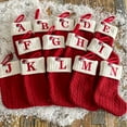 thumbnail image 2 of 1PC Cute DIY Knitting Alphabet Christmas Decorative Letters Xmas Boot Stocking Gift Bag Tree Hanging Pendant New Year Party Prop (Z,20x15cm), 2 of 7