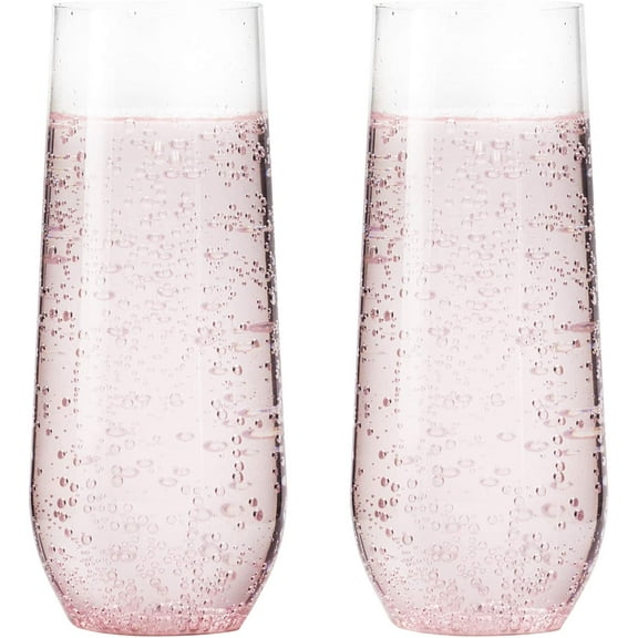 15 pack Shatterproof Champagne Flute (7 Ounce), Plastic Champagne Flutes, Champagne Glasses, Recyclable Champagne Plastic Cup YE985.374