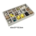 thumbnail image 6 of jewelry box jewelry organizer packaging box Velvet Jewelry Storage Tray Display Ring Bracelet Necklace Storage Box black, 6 of 6