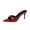 Red, variant on Women's Pointed Toe Stiletto Heel Mules Patent Leather One Strap Backless Slide Sandals Sexy High Heel Dress Shoes for Party Wedding Daily Wear