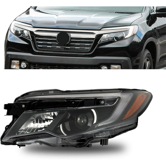 OTTULUR Driver Side Headlamp Assembly Replacement for 2016 2017 2018 Pilot Lx 2017 2018 2019 2020 Ridgeline Headlight Left Side 33150TG7A02