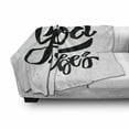 thumbnail image 3 of Chill Soft Flannel Fleece Throw Blanket, Hand Drawn Style Lettering Motivation Phrase Modern Grunge Look, Cozy Plush for Indoor and Outdoor Use, 50" x 60", Black White, by Ambesonne, 3 of 6