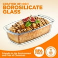 thumbnail image 3 of NutriChef 2 Sets of 62.07oz Stackable Premium Glass Meal-prep Food Container W/ Airtight Locking Lid, 3 of 7