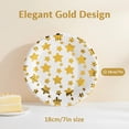 thumbnail image 3 of Gold & Silver Star-Patterned Paper Plates — 7-Inch, Pack of 50 — "Twinkle, Twinkle Little Star" Themed Disposable Plates, Ideal for Weddings, Birthdays, Bridal Showers, Thanksgiving, Easter, Christma, 3 of 8