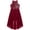 Burgundy, variant on Alvivi Kids Girls Sparkly Sequin Jumpsuit Party Dress Overlay Skirt Romper