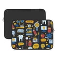 thumbnail image 2 of Pofeuu Teeth Print Laptop Carrying Case,13-15-Inch Laptop and Tablet, Sleek Design, Durable and Water-Repellent Fabric, Business Casual or School-15 inch, 2 of 8