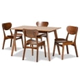 thumbnail image 2 of Baxton Studio Katya Mid-Century Modern Walnut Brown Finished Wood 5-Piece Dining Set, 2 of 9