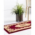 thumbnail image 3 of Unique Loom Versailles Medallion Motif Rug 2' x 8' Runner Burgundy/Ivory, 3 of 5