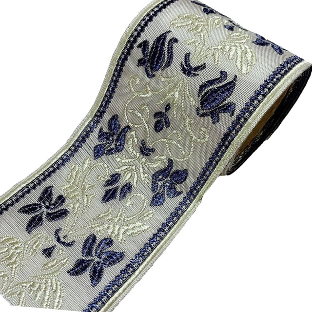 Cinta De Costura Jacquard Para Muebles Del Hogar, Fundas De Almohada, Diadema, Azul, Blanco, 6cm Sunnimix Cinta Jacquard