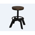 thumbnail image 1 of Mango Wooden Seat with Black Bar Stool, 1 of 3