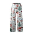thumbnail image 2 of DHFJKG Womens Fluffy Pajama Pants Fuzzy Cartoon Print Sleep Pants Winter Warm Pj Bottoms Loose Fit Elastic Waist Cozy Trousers, 2 of 8