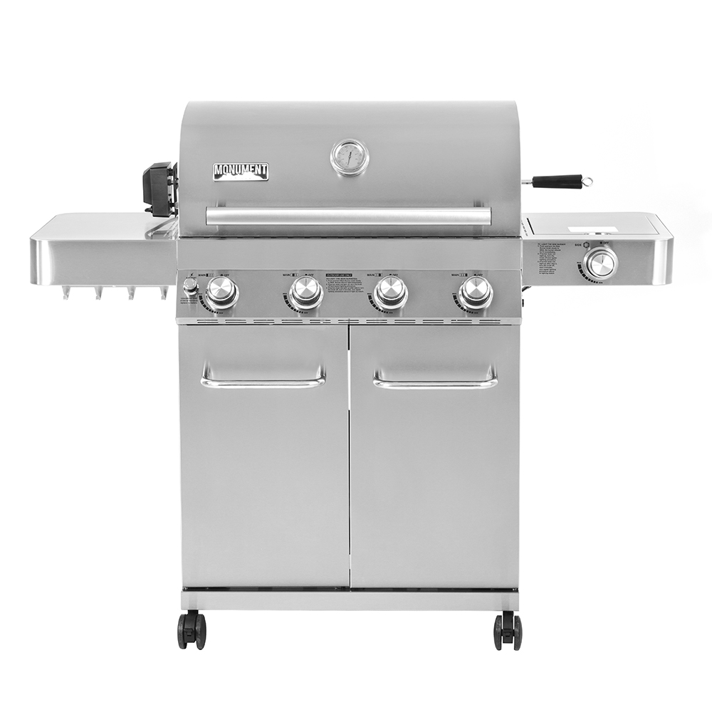 Monument Grills 17842 Stainless Steel 4 Burner Propane Gas Grill with Rotisserie - image 2 of 10