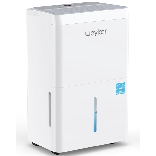 Deshumidificador Waykar Energy Star 2025 De 120 Pintas Para Habitaciones Grandes En El Sótano Del Hogar De Hasta 6000 Pies Cuadrados. Pie. - Descongelación Automática Ultra Silenciosa (40 Db) Modo De