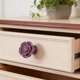 thumbnail image 4 of unbranded 2Ud Pomos De Cajón En Cerámica Con De Rosa Morada Para Muebles Y Armarios, 4 of 6