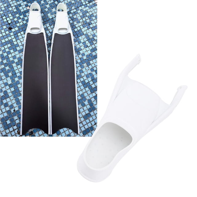 Non Slip Fin Foot Pocket TPR Diving Fin Foot Cover with Front and Rear Drainage Holes for Multi Angle Flipper Fins