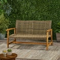 thumbnail image 4 of Acacia Wood Wicker Loveseat with Complementary Finish / Adds Organic Touch to Patio, 4 of 6