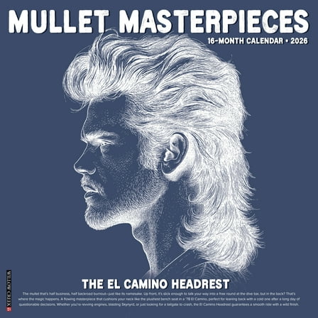 Mullet Masterpieces 2026 Wall Calendar
