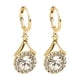 thumbnail image 1 of Pendientes de flores Pendientes de flor grandes Pendientes florales gruesos para mujer Pendientes de doble aro para piercing, 1 of 8