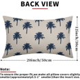 thumbnail image 6 of Blue Palm Tree Lumbar Pillow Covers 12X20 InchTropical Coconut Trees Coastal Plants Decorative Pillow Cases Set of 2 Summer Retro Cotton Linen Throw Pillows Home Decor For Sofa Couch Porch Outdoor, 6 of 6