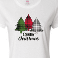 thumbnail image 4 of Inktastic Country Christmas Plaid Trees Women's T-Shirt, 4 of 5