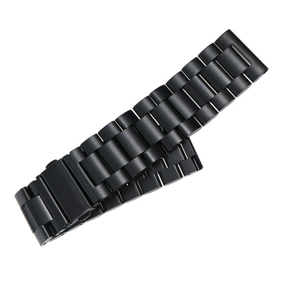1pcs 22mm Width Metal Strap Watch Band Smart Watch Band for Gear S3 Watch(Black)