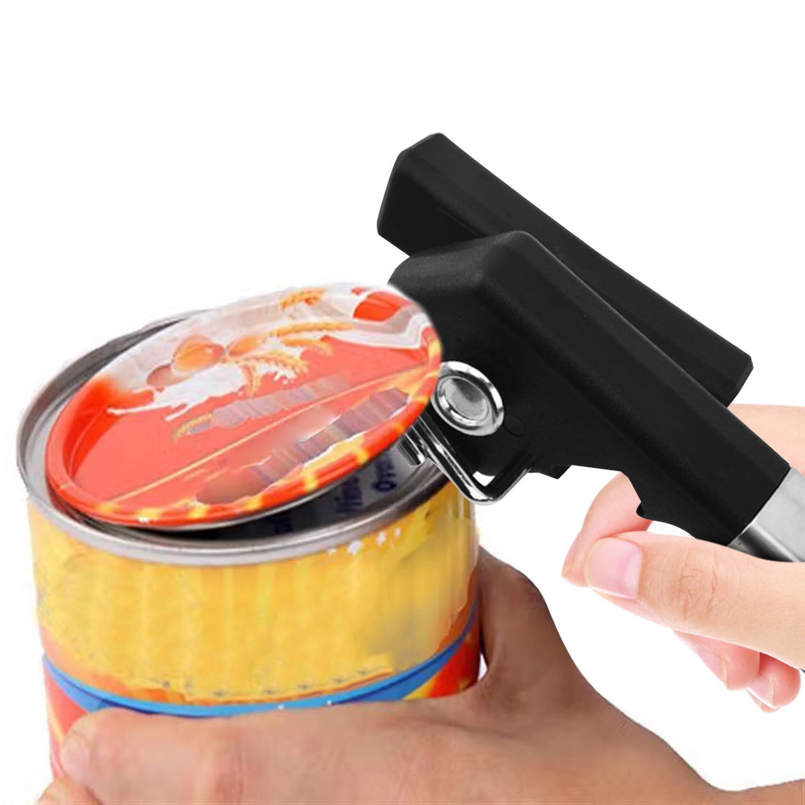 Lunxisen 4 Pcs Manual Can Opener Easy Grip Handle Kitchen Tool for Home Use Smooth Edge Opener Safe Efficient Can Opener