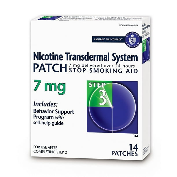 Habitrol Step 3 Nicotine Transdermal System Patch, 7 mg, 14 Count
