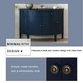 thumbnail image 5 of Atumon Accent Storage Cabinet, Curved Sideboard Cabinet, Modern Storage Cabinet with 4 Doors and Adjustable Shelves, Wood Accent Cabinet Furniture for Corridors Entryway Living Room, Blue, 5 of 10