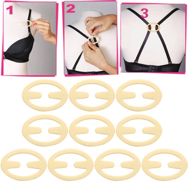 Cheers 10Pcs Bra Fastener Ergonomic Design Multi-Function Plastic Women Bra  Straps Holder Sewing Supplies 