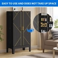 thumbnail image 3 of DEXTRUS Kitchen Pantry Cabinet, 43" Freestanding Utility Storage Cabinet Cupboard for Kitchen, Living Room, Dining Room, Black, 3 of 6