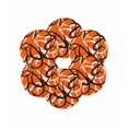 thumbnail image 6 of 13 Inch Round Placemats Set of 6, Orange Geometric Non Slip Heat Insulation PP Table Mats, Black White Striped Abstract Lines Art Washable Place Mats for Kitchen Dining Party Table Decor, 6 of 6