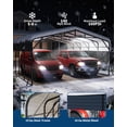 thumbnail image 4 of 20x25FT Heavy Duty Metal Carport,Outdoor Portable Car Garage w/Led Light,Removable PE SideReinforced Base & Galvanized Steel Roof, Outdoor Car Port Canopy Shelter for Boats, Full-Sized Pickup Trucks, 4 of 8
