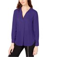 thumbnail image 1 of I.N.C Womens Solid Pullover Blouse, Purple, Medium, 1 of 1