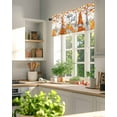 thumbnail image 3 of Orange Gnome Fall Thanksgiving Kitchen Valances for Windows Pumpkin Leaf Valance Curtains&nbsp; for Kitchen /Living Room/Bedroom/ Bathroom Decor, 54"x18 " ,Rod Pocket 1 Panel, White, 3 of 7