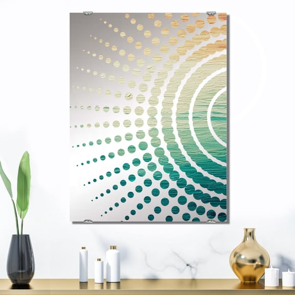 Designart "Minimalistic Beach Essence I" Abstract Minimalism Oversized Wall Mirror - Modern Abstract Bathroom Decorative Wall Mirror - Multiple Color Options