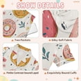thumbnail image 4 of FORMRS Kids Short Sleeve Top and Pants Pajama Set Unisex Satin 2-Piece Sleepwear, Sizes 9-10Y, Pink Donut, 4 of 8