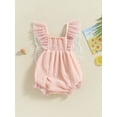 thumbnail image 2 of Douhoow Baby Girls Butterfly Rompers Infant Fly Sleeve Lace Tulle Jumpsuit Summer Bodysuits, 2 of 7