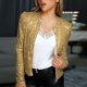 thumbnail image 1 of Chaquetas y abrigos casuales sin mangas y sin capucha para mujer, chaqueta de lentejuelas con abertura frontal, blazer corto de manga larga, abrigo informal, tops, abrigo para mujer, 1 of 8