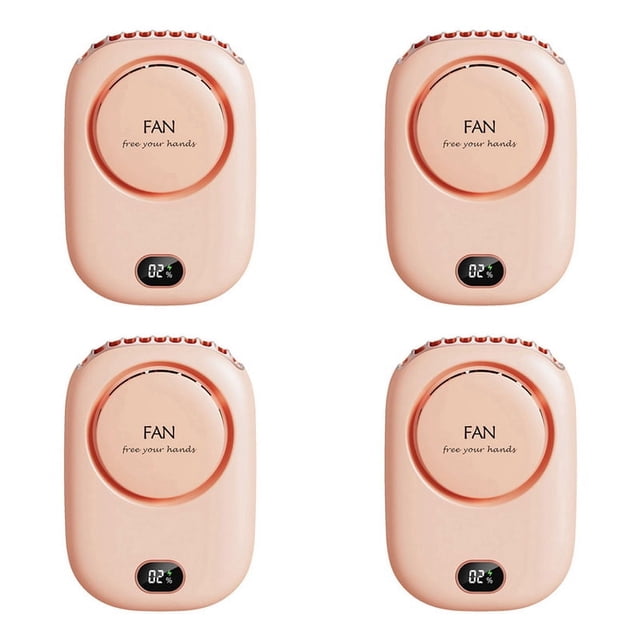 4X Ventilador Mini USB Enfriador Recargable Ventilador Viaje de Mano PortáTil Silencioso Ventiladores Eléctricos PequeñOs Rosa