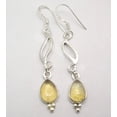 thumbnail image 2 of SilverStarJewel 925 Sterling Silver Original Citrine Long Urban Style Dangle Earrings 2.1", 2 of 3