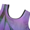 thumbnail image 4 of Baywell Girls Flame Sleeveless Athletic Dance Gymnastic Leotards Bodysuit Outfit with Short and Hair Ring 3pcs Set Purple 5-12Y, 4 of 12