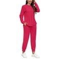 thumbnail image 2 of Fantaslook Pajamas Sets for Women Two Piece Sweatshirts Lounge Sets Long Sleeve Tops and Pants with Drawstring Basic Outfits, 2 of 9