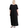 thumbnail image 4 of Pastel by Vivienne Women's Short Sleeve Maxi Dress Plus Size Black X-Large, 4 of 4